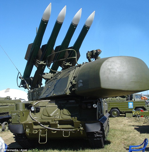 The type of "buk missile launcher" speculated